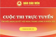 Cuộc thi trực tuyến tìm hiểu Nghị quyết Hội nghị Trung ương 8 khóa XIII